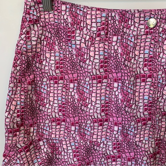 SZ 14 DAILY SPORTS VERONICA COURT SKORT PRINT PINK WHITE MESH SHORT UNDER SKIRT - Picture 2 of 8
